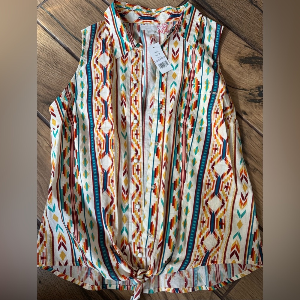Tin Haul Colorful Striped Button Down Shirt